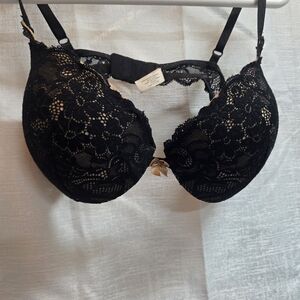 Elegant Black Lace Victoria's Secret Angel Bra